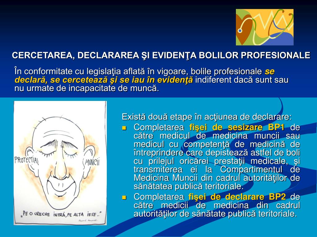 PPT - Bolile profesionale PowerPoint Presentation, free download -  ID:3789561