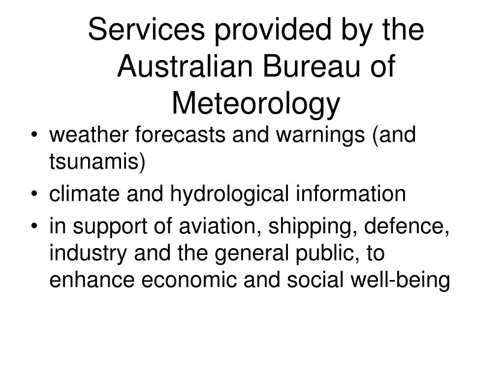 PPT Australian Bureau of Meteorology Satellite Data Use and Exchange