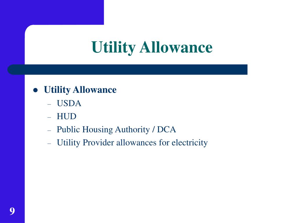 Hud Utility Allowance Chart