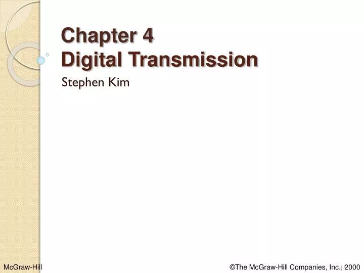 chapter 4 digital transmission n.