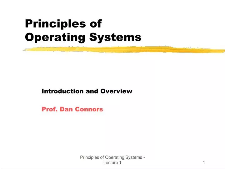 PPT - Principles of Operating Systems PowerPoint Presentation, free ...