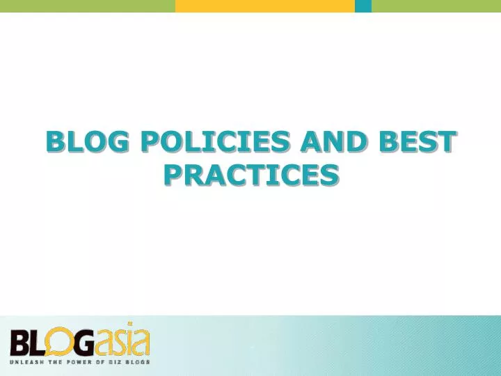 blog policies and best practices n.