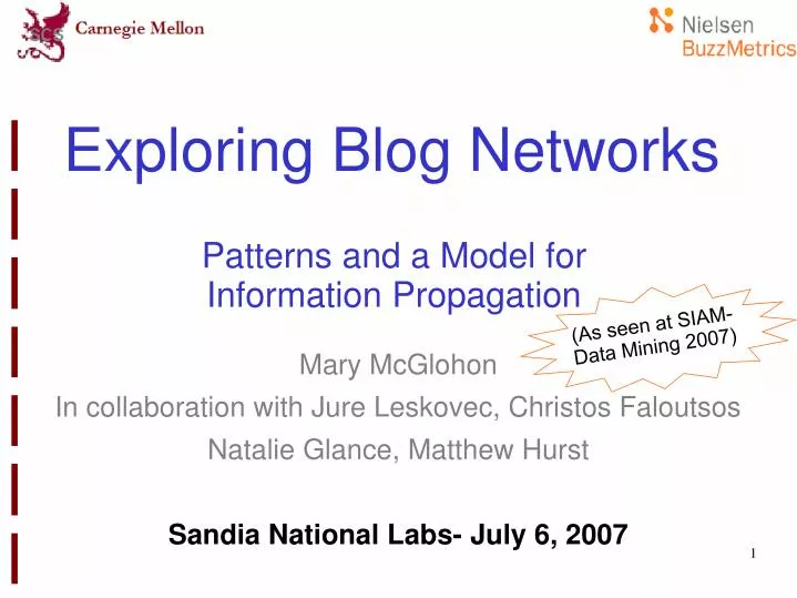 exploring blog networks n.