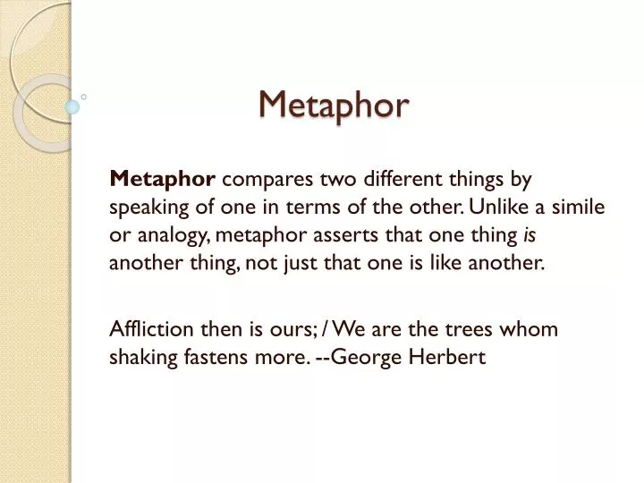 metaphor n.