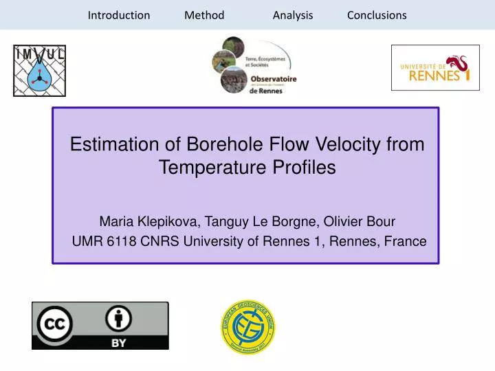 estimation of borehole flow velocity from temperature profiles n.