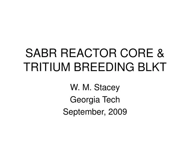 sabr reactor core tritium breeding blkt n.
