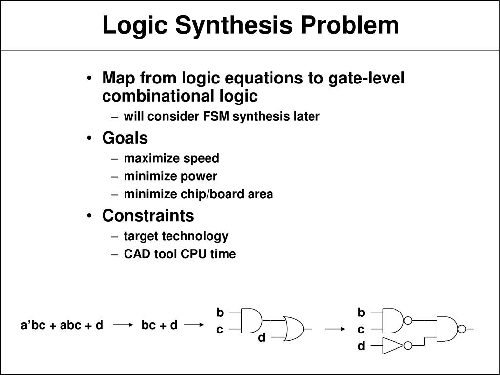 case study of logic synthesis