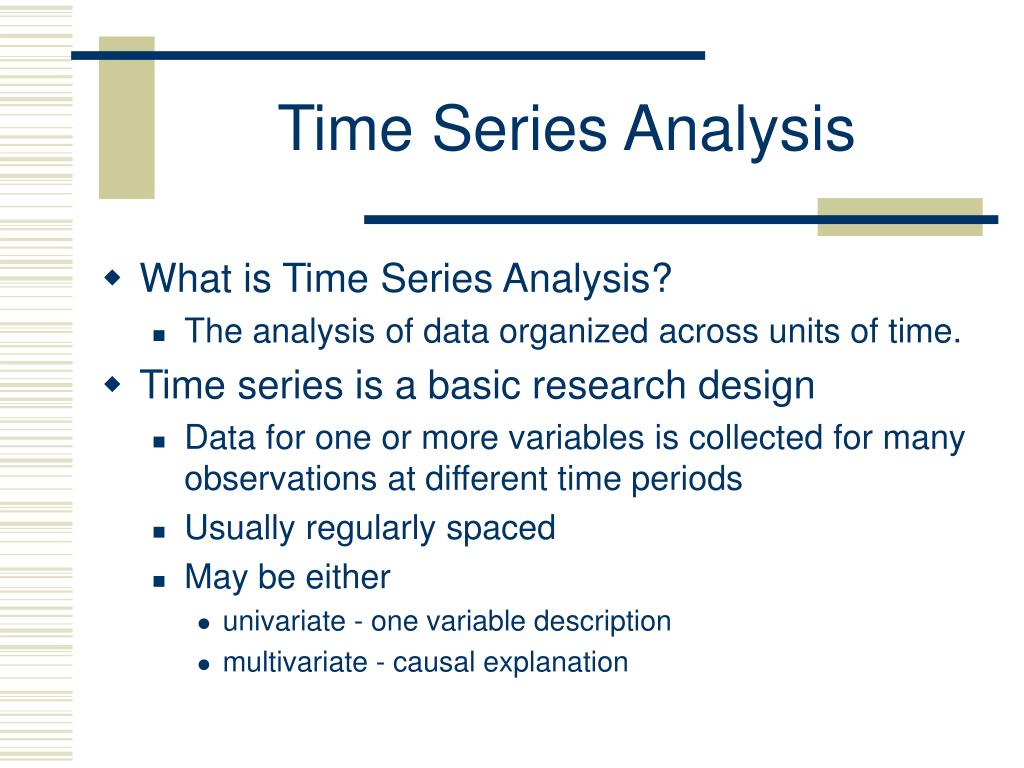 research papers on time series analysis
