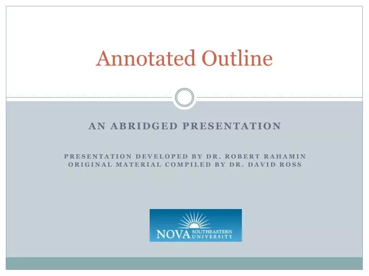 PPT Annotated Outline PowerPoint Presentation, free download ID3797698