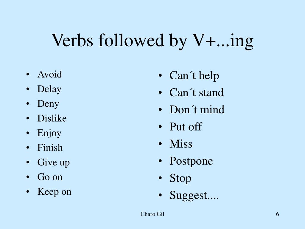 PPT - Verbs followed by to... or ...-ing PowerPoint Presentation, free  download - ID:3797757
