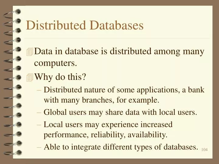distributed databases n.