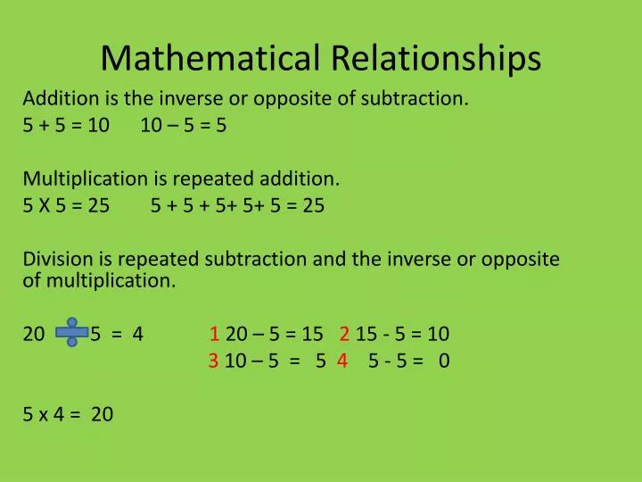 what does a relationship mean in math terms