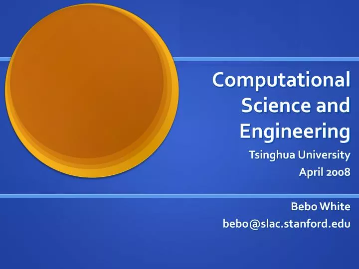 computational science and engineering n.