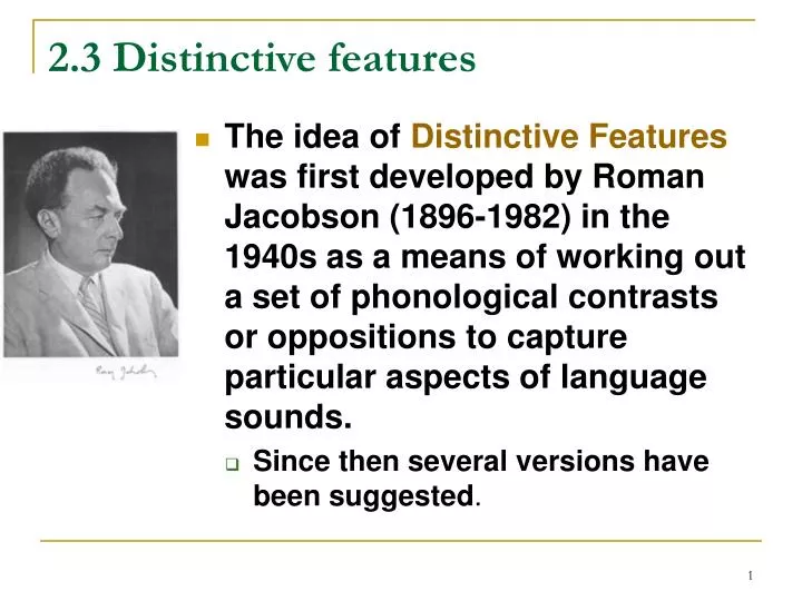 Distinctive Features Meaning