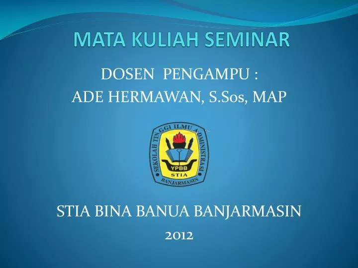 PPT - MATA KULIAH SEMINAR PowerPoint Presentation, free download - ID ...