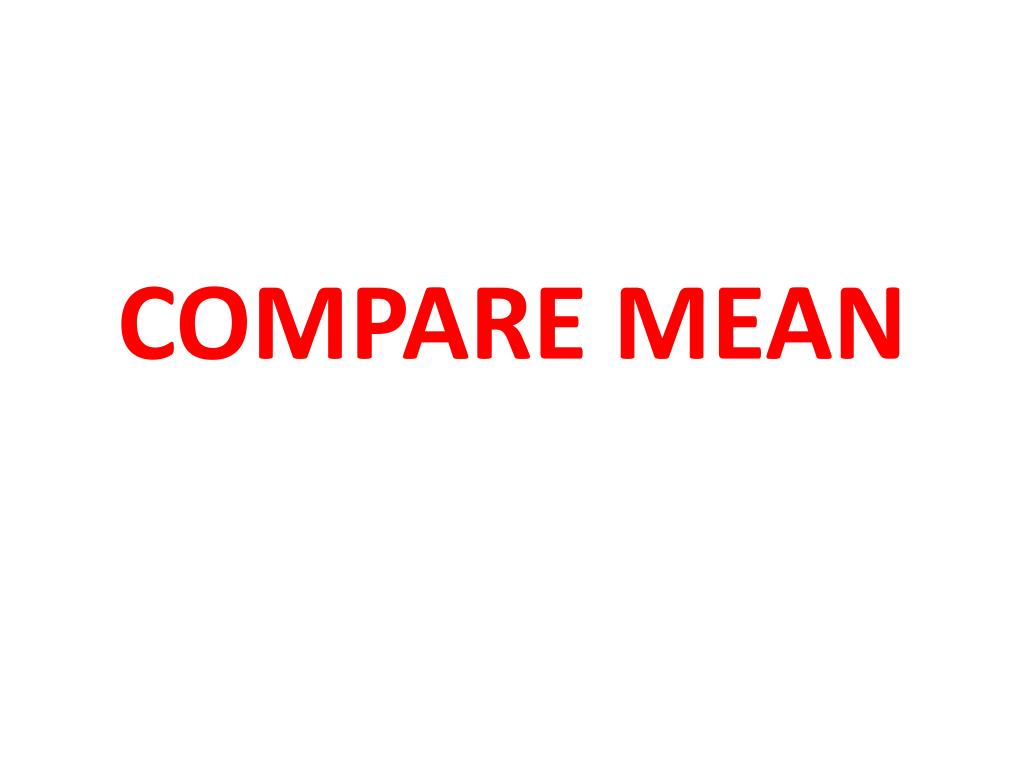 Compare means