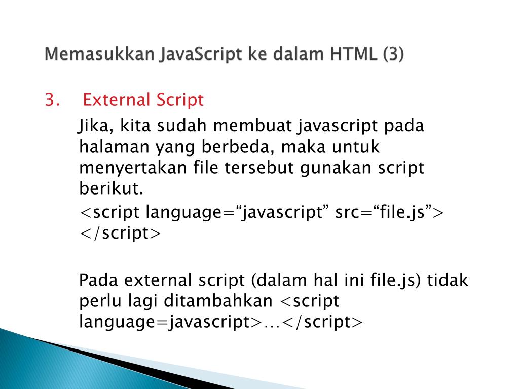 External script