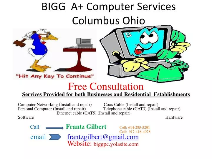 bigg a computer services columbus ohio n.