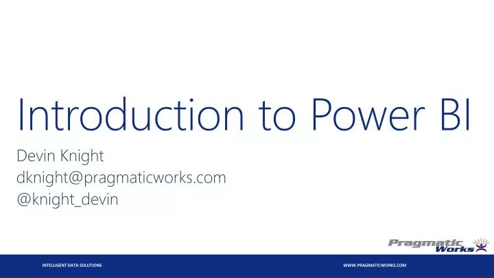 introduction to power bi presentation