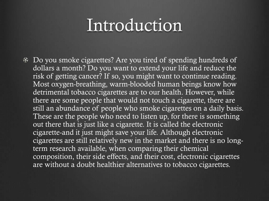 tobacco essay introduction