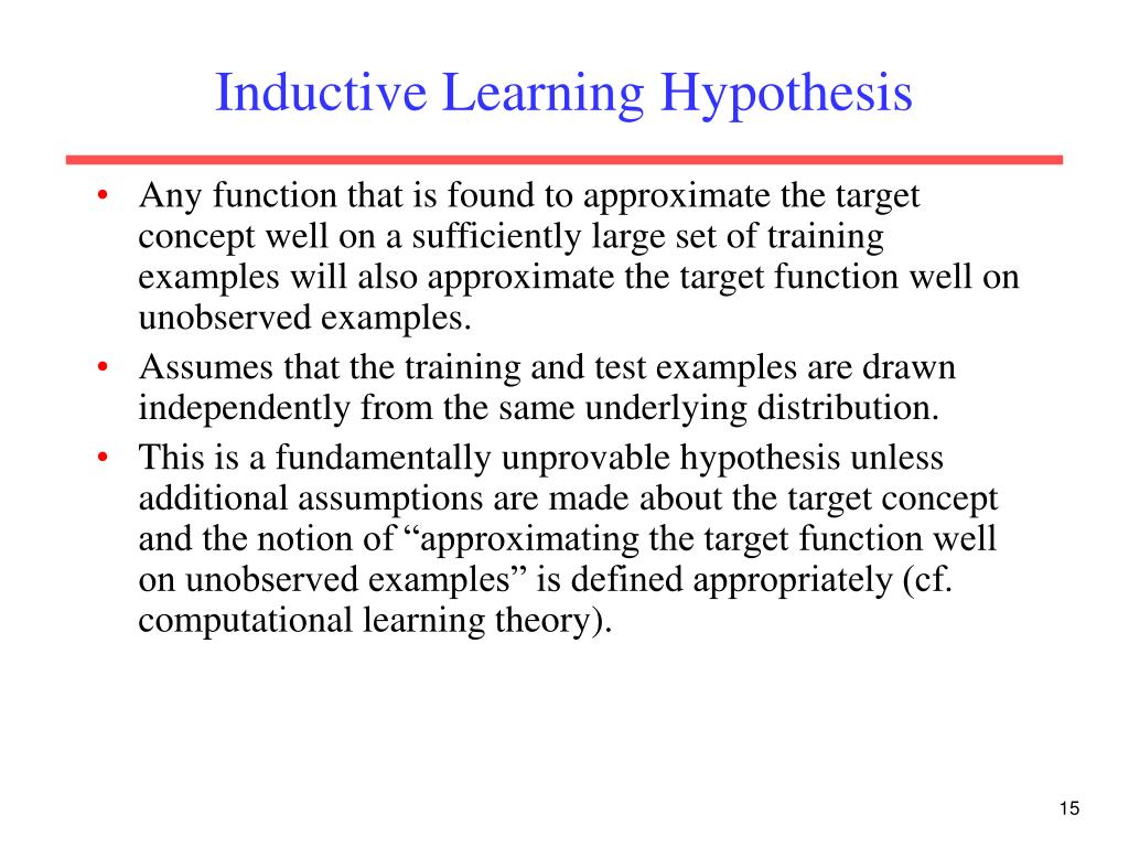 inductive learning hypothesis