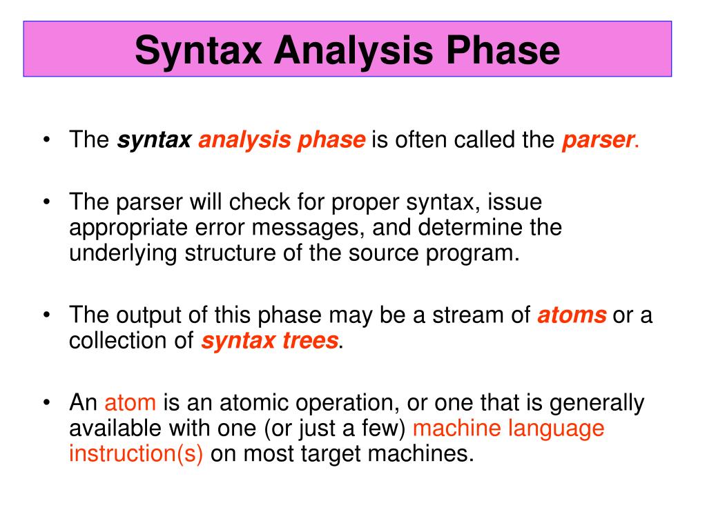 What Is Syntax Analysis