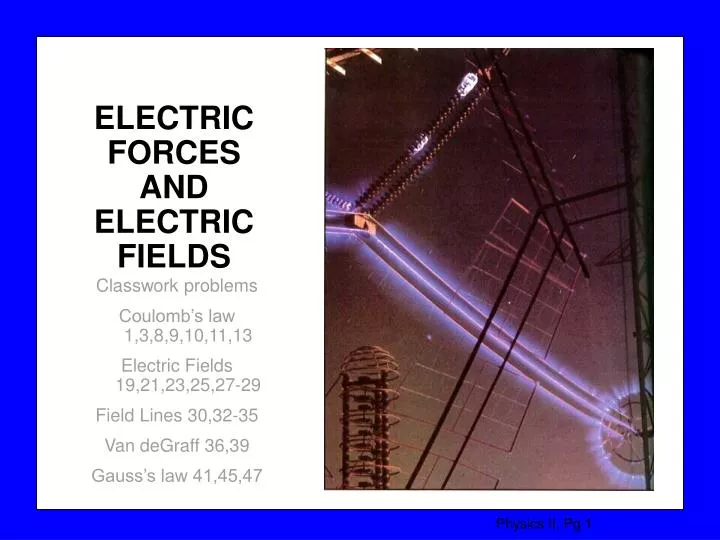 electric forces and electric fields n.