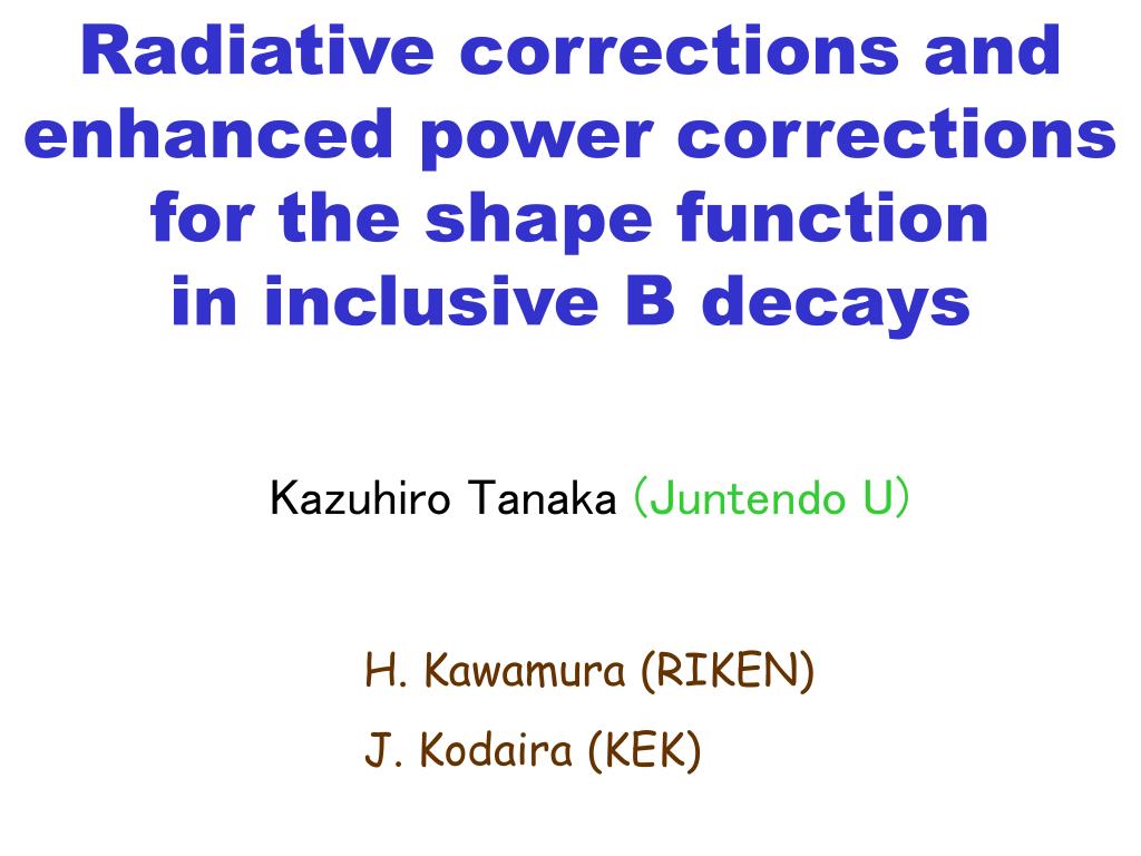 Ppt Kazuhiro Tanaka Juntendo U Powerpoint Presentation Free Download Id