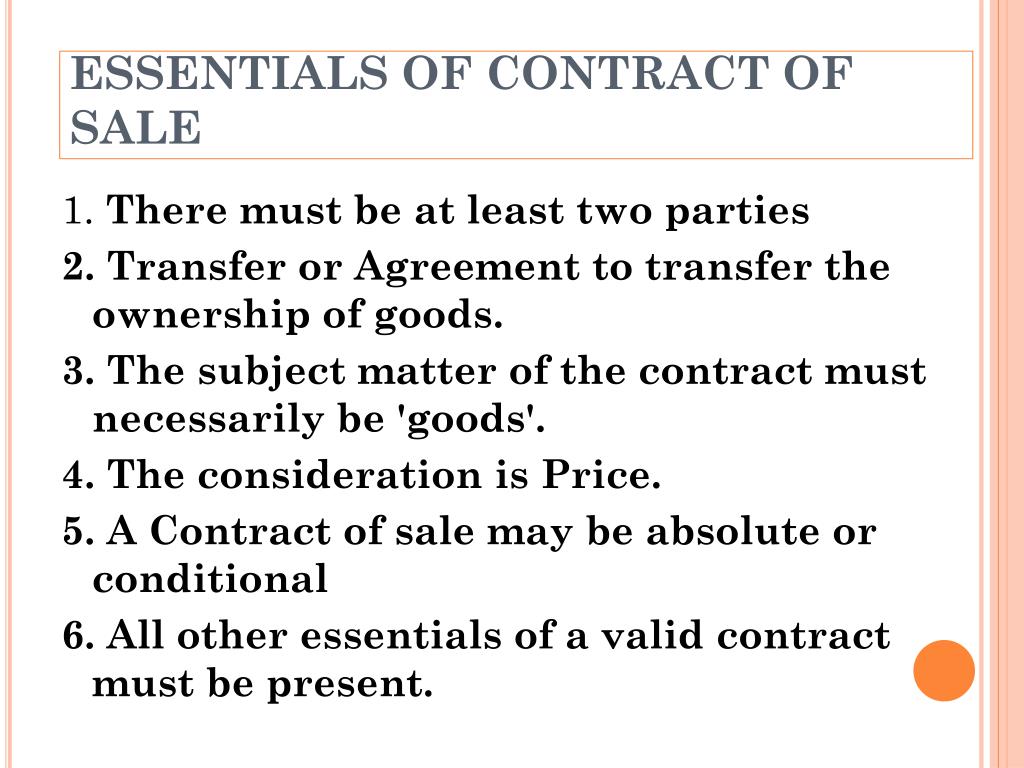 transfer of property in goods ppt
