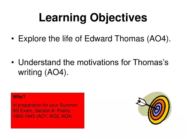 How To Write Learning Objectives For A Presentation