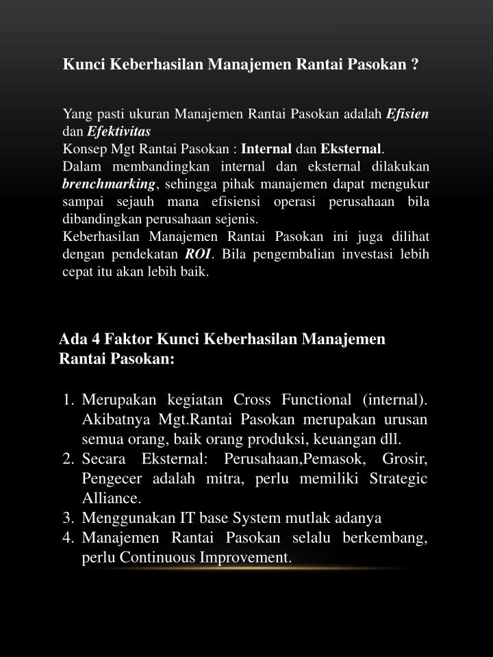 manajemen rantai pasokan manajemen rantai pasokan