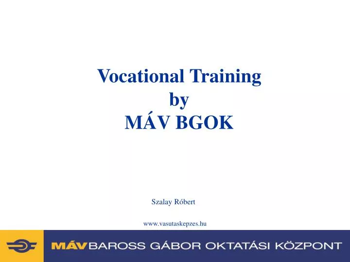 vocational training by m v bgok n.