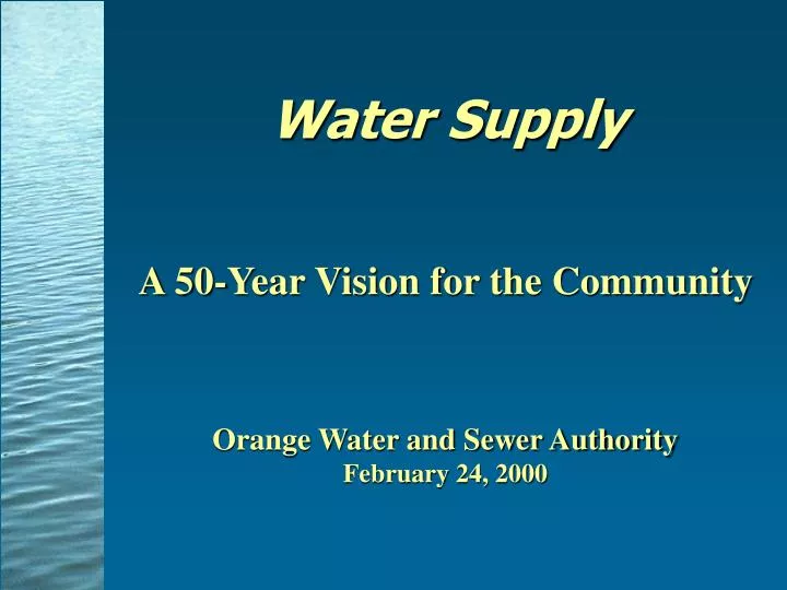 PPT Water Supply PowerPoint Presentation, free download ID3804566
