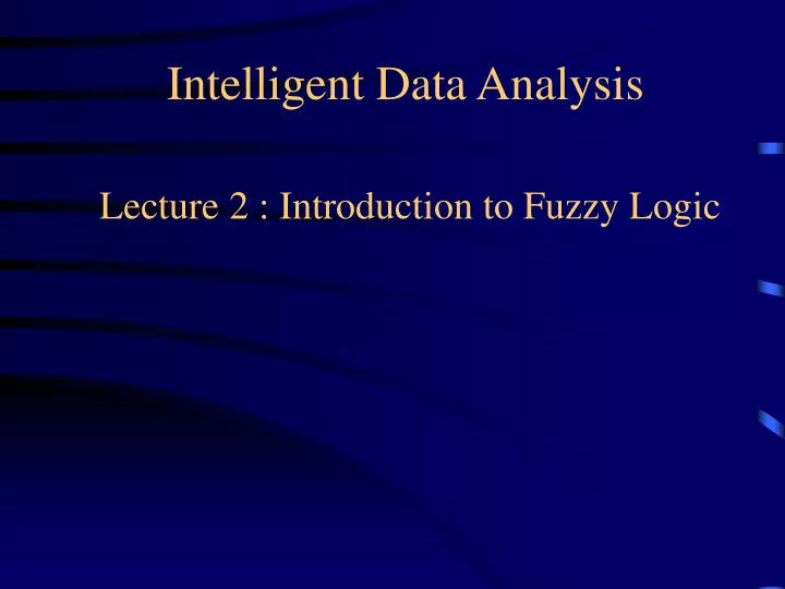 intelligent data analysis n.