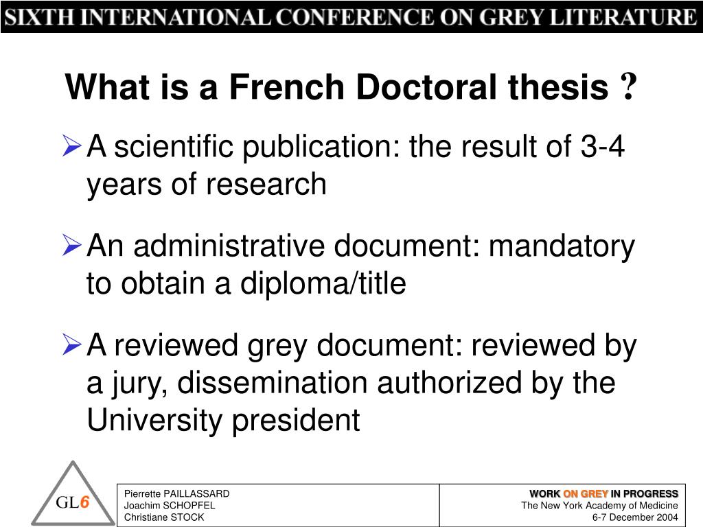 master thesis french