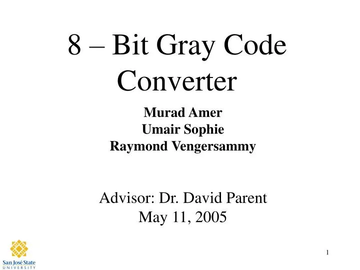 8 bit gray code converter n.