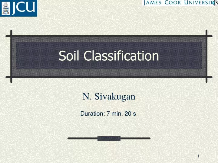 soil classification n.