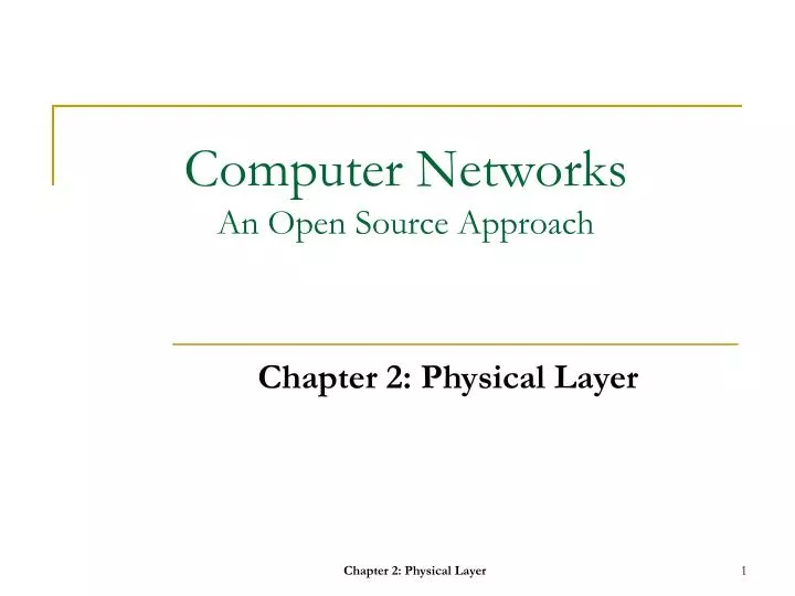 computer networks an open source approach n.