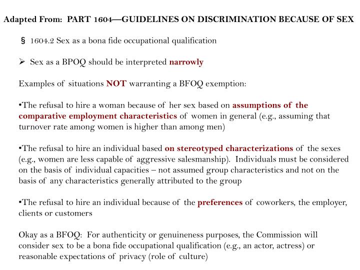 two instances where sex may be a bona-file occupation requirment Teens with bouncing boobs