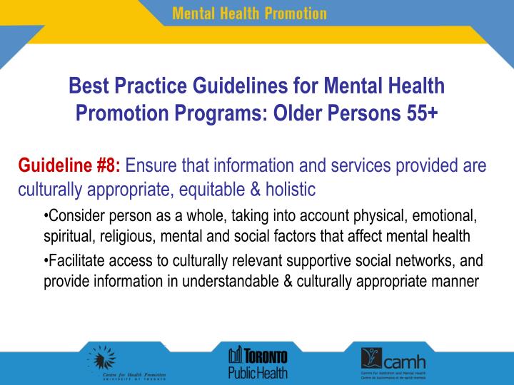 mental health promotion Promotion and prevention in mental health: report to congress requested in senate report 109-103 and conference report 109-337 submitted by the us department of health and human services. mental health promotion Promotion and prevention in mental health: report to congress requested in senate report 109-103 and conference report 109-337 submitted by the us department of health and human services.