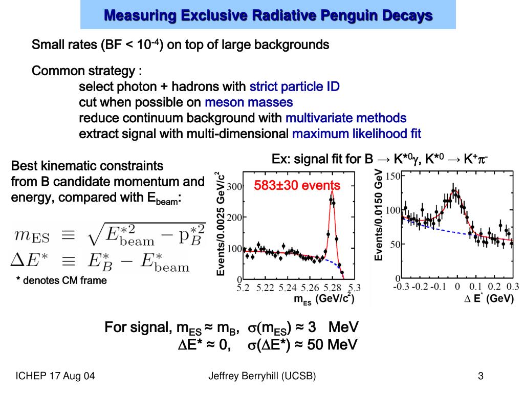 PPT - Measurements Of Radiative Penguin B Decays At BaBar PowerPoint ...