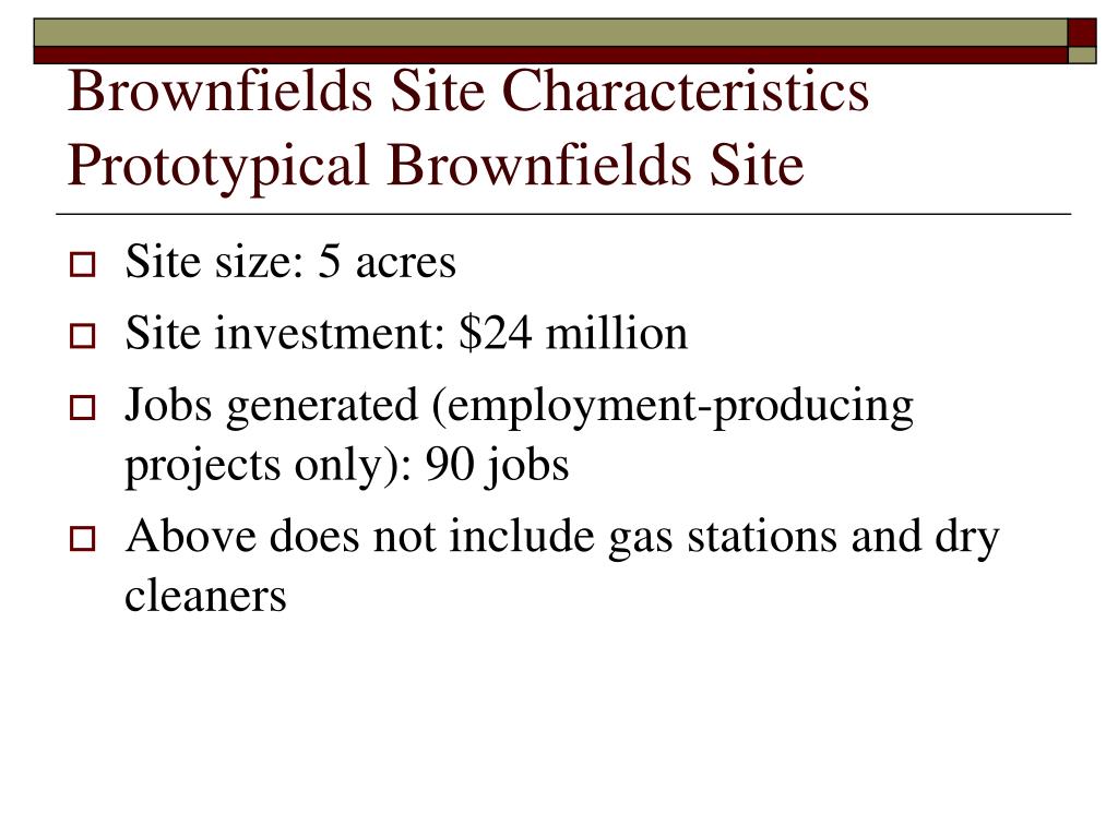 Ppt Environmental And Economic Benefits Of Brownfields Redevelopment