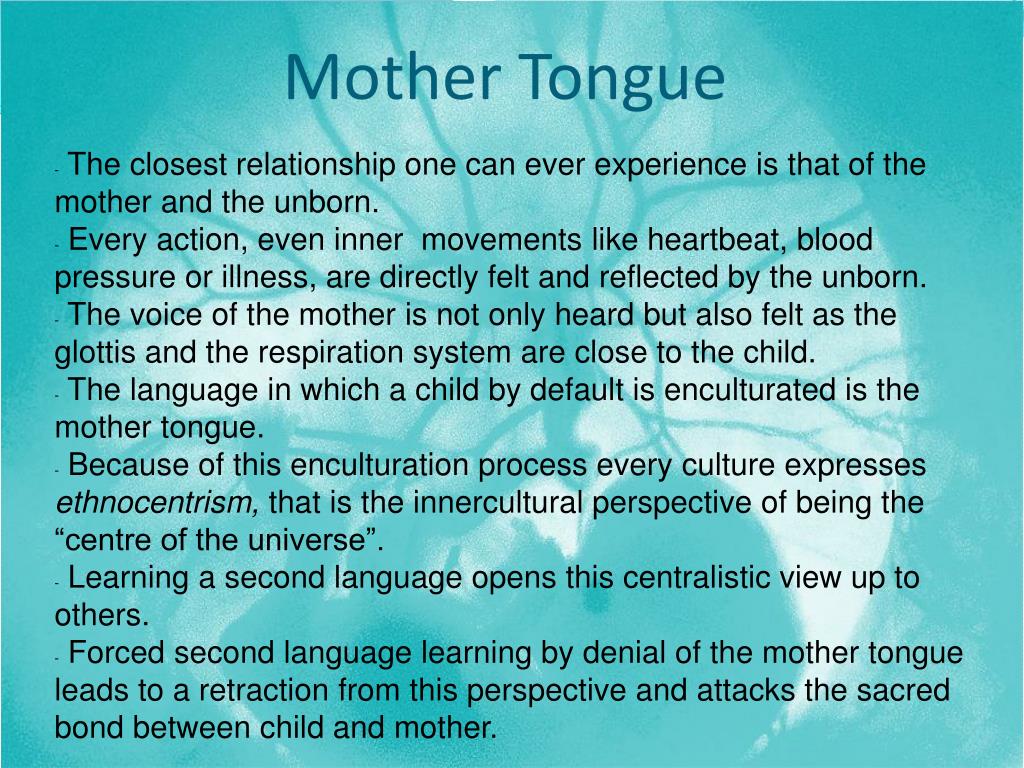 speech on importance of mother tongue