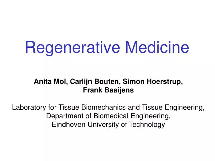 regenerative medicine literature review