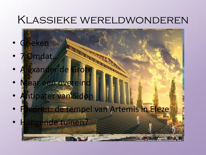 PPT - De zeven wereld wonderen PowerPoint Presentation - ID:3810073