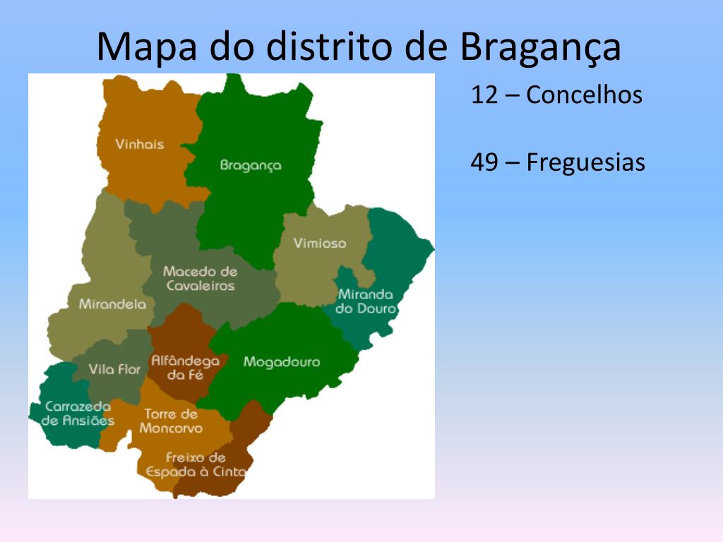 Distrito de Bragança - os 12 Concelhos 