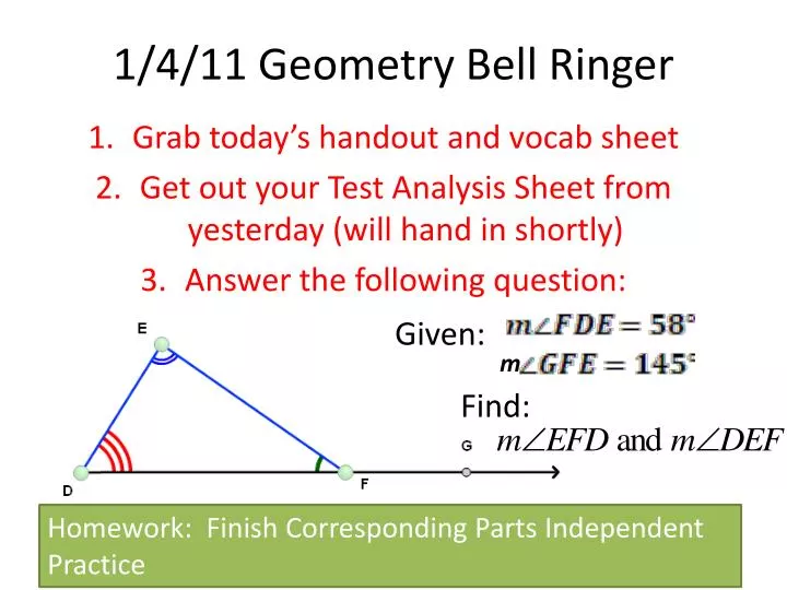 1 4 11 geometry bell ringer n.