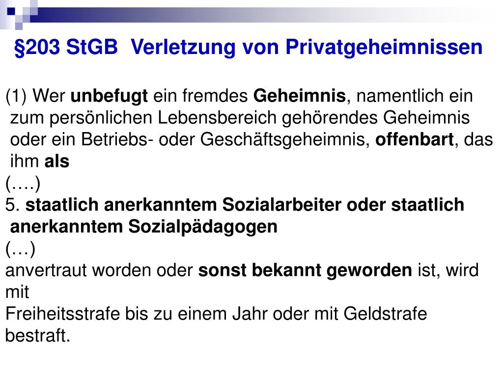 PPT - Berufsgeheimnis, Schweigepflicht, Datenschutz und ...