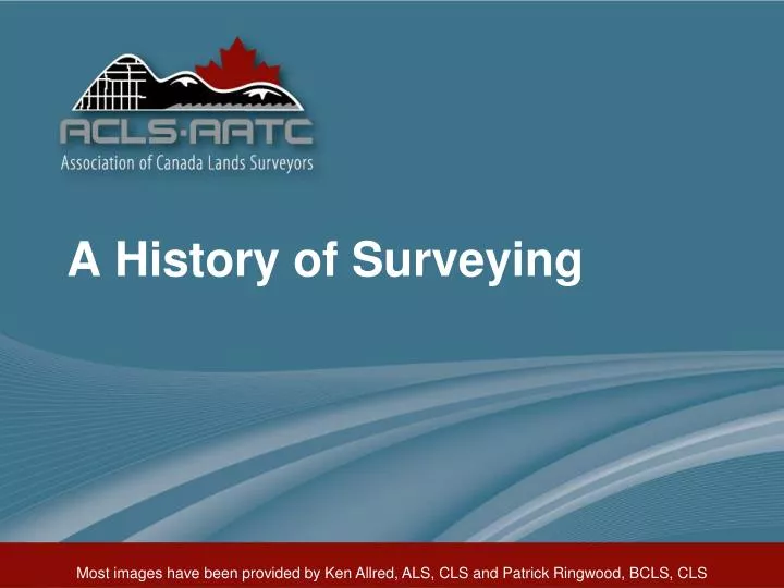 a history of surveying n.