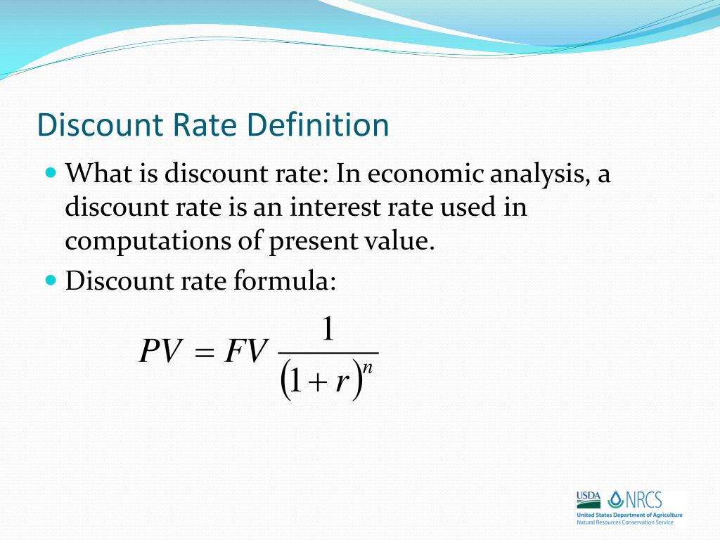 PPT NRCS Use Of Discount Rates In Conservation Programs And Projects 